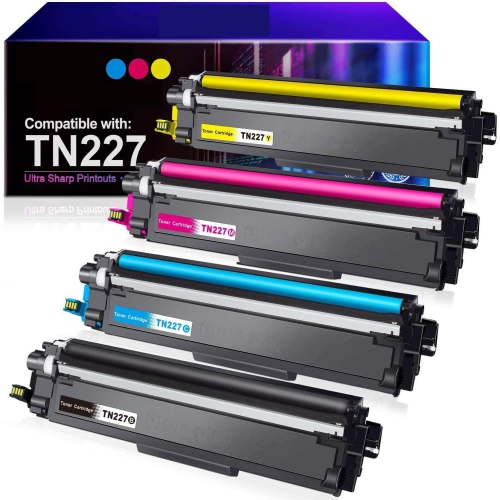 Compatible Brother TN227 Toner Cartridges BCYM 4 Pack 3K Pages