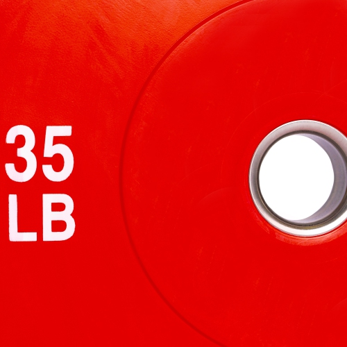 PRISP Olympic Bumper Weight Plate - Rubber Plate for 2 Inch Olympic Barbell with Steel Insert; Pairs, Sets and Single Plates Available