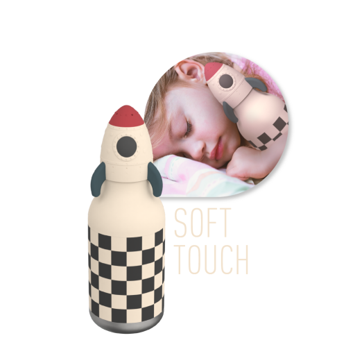 Asobu Bestie Kids Insulated Water Bottle with Detachable Soft Animal Head 16 Ounce