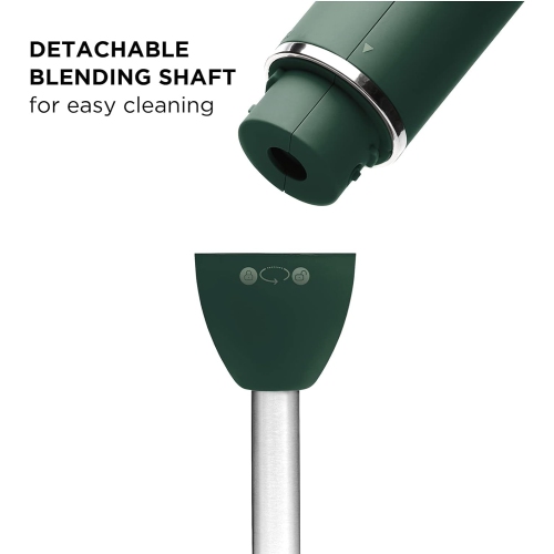 Chefman Immersion 300W Hand Blender with Stainless Steel Blades, Powerful Electric Ice Crushing 2-speed Control Handheld Food Mixer, Purées,