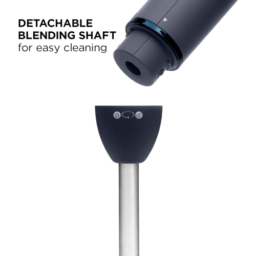 Mélangeur à main immersion 300&nbsp;W de Chefman avec lames en acier inoxydable, puissant mélangeur à main électrique à 2 vitesses Ice Crushing,