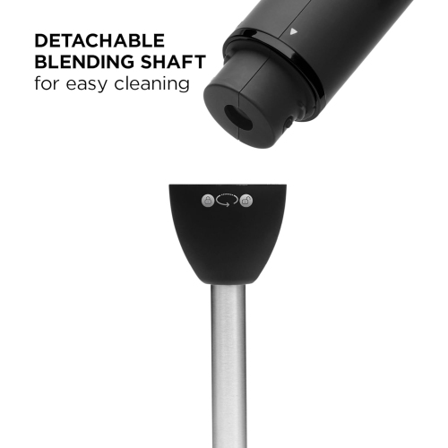 Chefman Immersion 300W Hand Blender with Stainless Steel Blades, Powerful Electric Ice Crushing 2-speed Control Handheld Food Mixer, Purées,