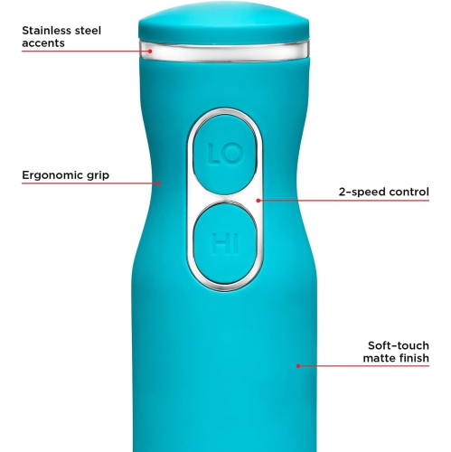 Mélangeur à main immersion 300&nbsp;W de Chefman avec lames en acier inoxydable, puissant mélangeur à main électrique à 2 vitesses Ice Crushing,