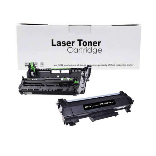 Toner4U - 2Pack DR730,TN760 Compatible Brother DCP-L2550 HL-L2350DW L2370DW L2390DW MFC-L2710DW MFC-L2730DW MFC-L2750DW, DR-730, TN-760,TN730