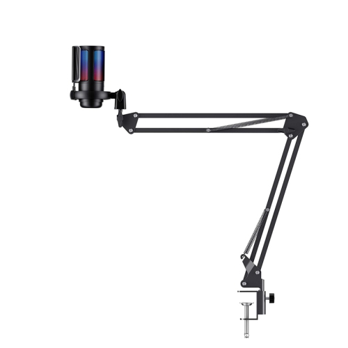 Havit GK50 Pro RGB USB Condenser Gamer Microphone with Desk Mount, Foldable Desk Mic Arm 360° Microphone for Live Streaming, Gaming, Podcasting,