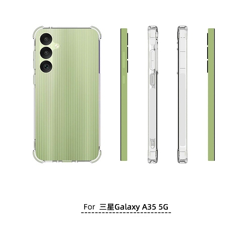 TopSave – Étui en TPU souple pour Galaxy A35 5G 6,6 po de Samsung, protecteur de coin supplémentaire, transparent