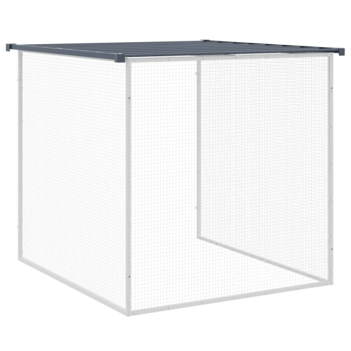 vidaXL Chicken Cage with Roof Anthracite 203x98x90 cm Galvanised Steel
