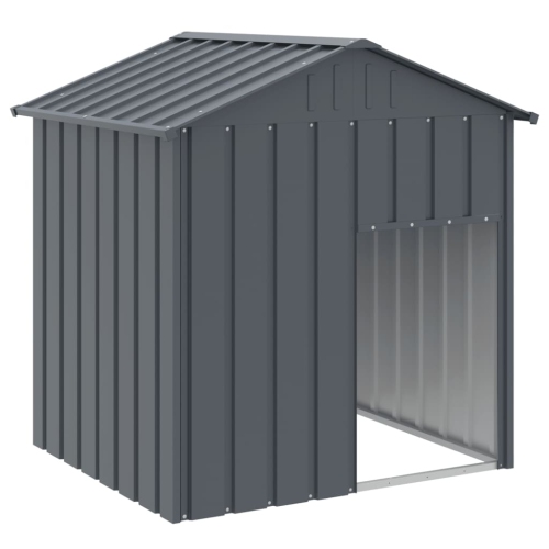 Image 1 de 3.. VisdaXL Dog House avec toit Anthracite 117 x 103 x 3 123&nbsp;cm acier galvanisé