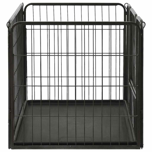 vidaXL Puppy Playpen Steel 91.5x59x61 cm