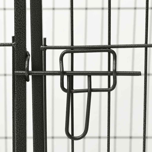 vidaXL Puppy Playpen Steel 91.5x59x61 cm