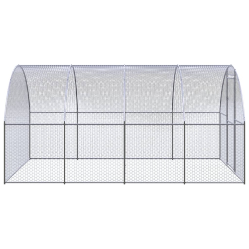 vidaXL Outdoor Chicken Coop 3x4x2 m Galvanised Steel