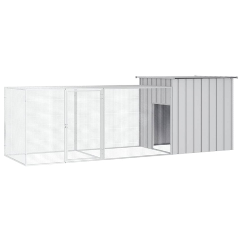 VIDAXL  Chicken Cage Grey 300X91X100 Cm Galvanised Steel