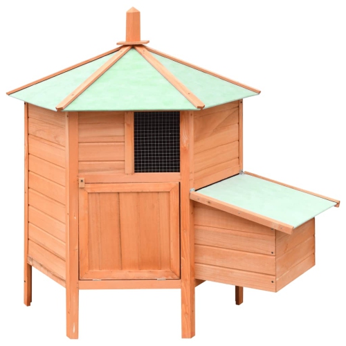 VIDAXL  Chicken Cage Solid Pine & Fir Wood 126X117X125 Cm