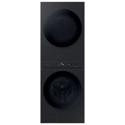 Image 1 of 1.. Open Box - Samsung 5.3 Cu. Ft. Front Load Electric Washer & Dryer Laundry Hub - Black SS - Perfect Condition