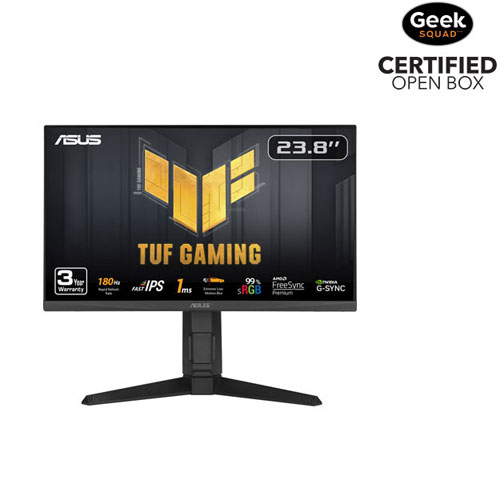 Open Box - ASUS TUF 23.8" FHD 180Hz 1ms GTG IPS LED G-Sync FreeSync Gaming Monitor