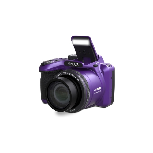 MINOLTA  20 Mega Pixels 40X Optical Zoom Digital Camera With 1080P Fhd Video In Purple