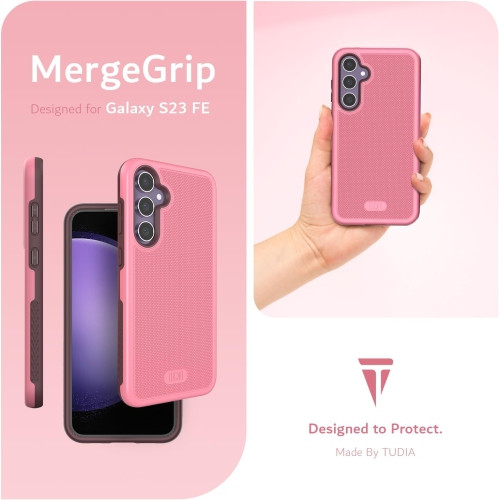 TUDIA MergeGrip Samsung Galaxy S23 FE Case Military Grade - Smokey Pink