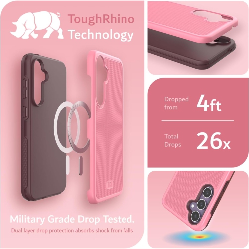 TUDIA MergeGrip Samsung Galaxy S23 FE Case Magsafe Compatible - Smokey Pink