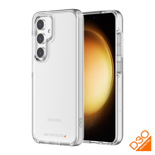 AXS Crystal Shield D3O® Case made with recycled materials for Samsung Galaxy S24 | Clear