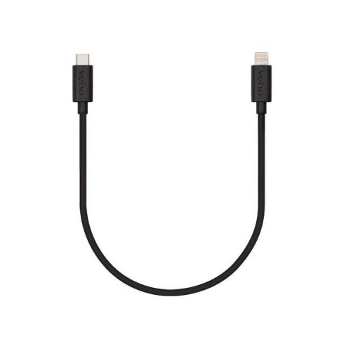 Veho Pebble USB-C to Lightning Charge & Sync Cable 0.2m - Black
