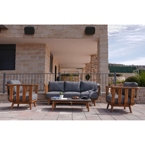 Système de haut-parleurs à 5 voies résistant aux intempéries 400 W RSM-800 de - Paire - Noir