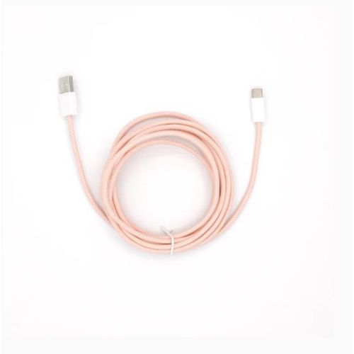 AMAZE  10 Foot USB-A to USB-C Braided Cable - In Pink