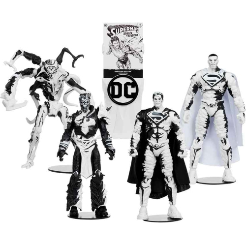 DC Multiverse Ghost Of Krypton 7 Inch Action Figure 4-Pack - Superman Comics Sketch Edition Gold Label
