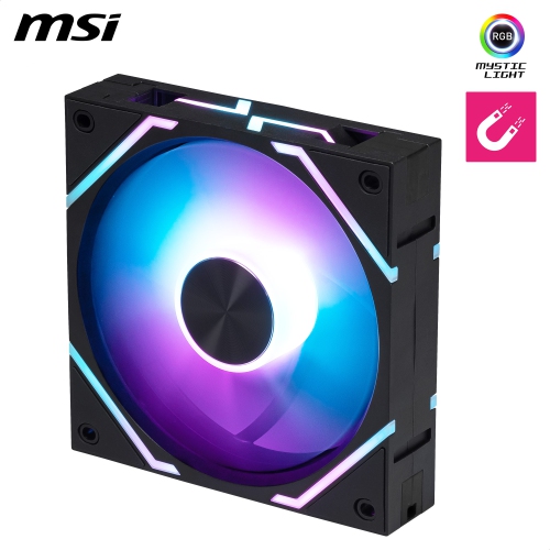 MSI MPG EZ120 ARGB fan 1B - 120 mm ARGB fan, fluid dynamic bearing with extra nut fixing