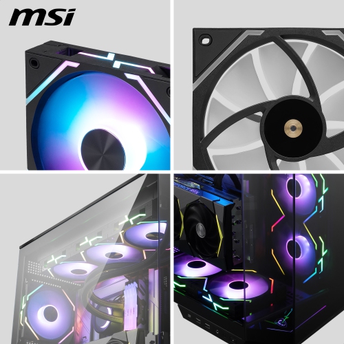 MSI MPG EZ120 ARGB fan 3B - 120 mm ARGB fan, Magnetic Connector Block