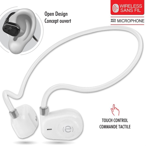 Escape - Wireless Air Conduction Stereo Headphones, Touch Control, White