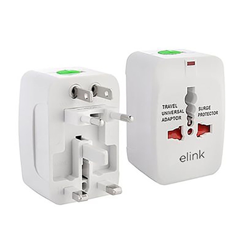 ELink – Adaptateur de voyage universel avec parasurtenseur, pour plus de 150 pays