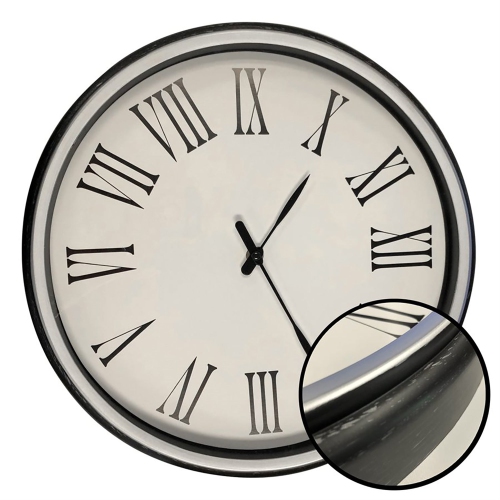 HAUZ  - Round Wall Clock, 14" Diameter, Quartz Precision In White