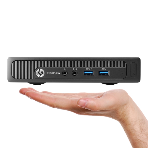 Refurbished - Business Desktop Tiny PC HP EliteDesk 800 G1 Mini Windows 10 Pro Computer, Intel Core i5 4th Gen, 8GB RAM, 512GB SSD, Wireless keyboard