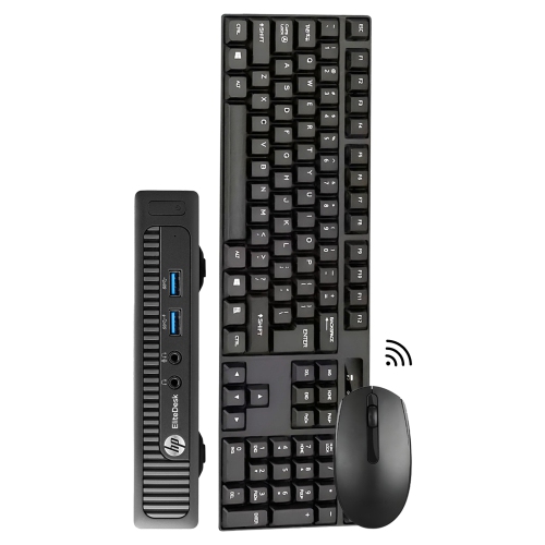Refurbished - HP EliteDesk 800 G1 Mini Windows 10 Pro Professional Desktop Computer Tiny PC (Intel Core i5 CPU/ 16GB RAM/ 1TB SSD/ Wireless Keyboard