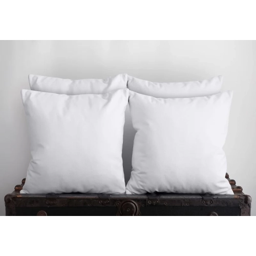 Enhance Your Décor: Bedding Throw Pillow Insert Set - White, 18x18 Inches - Ideal for Sofa, Bed, and Couch - Set of 4 Decorative Stuffer Pillows