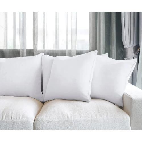 Enhance Your Décor: Bedding Throw Pillow Insert Set - White, 18x18 Inches - Ideal for Sofa, Bed, and Couch - Set of 4 Decorative Stuffer Pillows