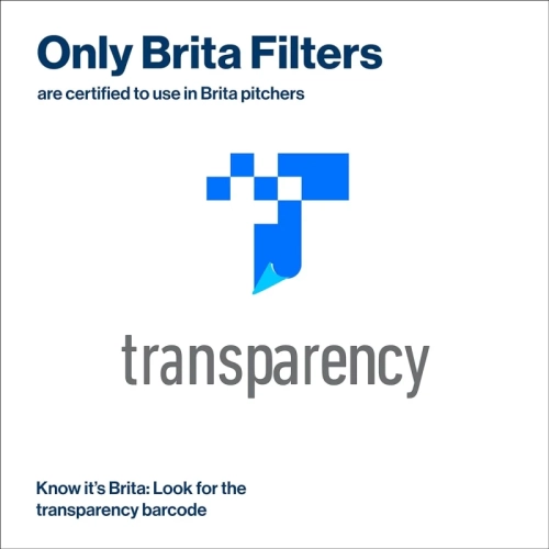 Paquet de 3 filtres de rechange standard Brita : Réduit les contaminants, retient les minéraux sains, certifié WQA pour la réduction du chlore, sans