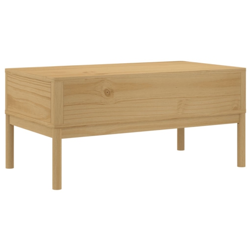 vidaXL Coffee Table FLORO Wax Brown 99x55.5x45 cm Solid Pine Wood