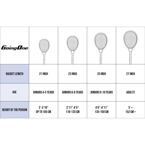Going One Recreational Tennis Racket - Pre-Strung Lightweight Racquet for Adults, Youth and Juniors