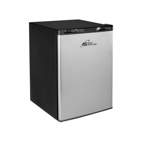 ROYAL SOVEREIGN  Compact Refrigerator, 2.6 Cubic Feet, Stainless Steel Look