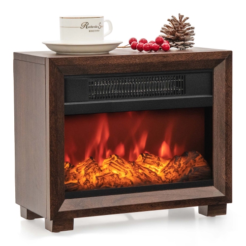 Costway Mini Desktop Electric Fireplace Heater