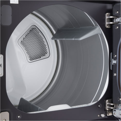 Sécheuse électrique à contrôle arrière de très grande capacité 7,3 pi³ de LG - Noir mat