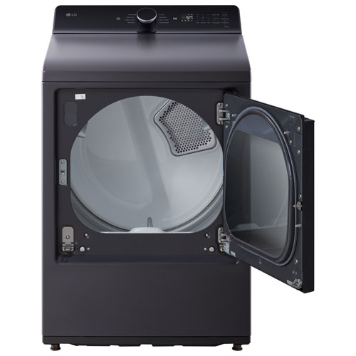 Sécheuse électrique à contrôle arrière de très grande capacité 7,3 pi³ de LG (DLE8400BE) - Noir mat