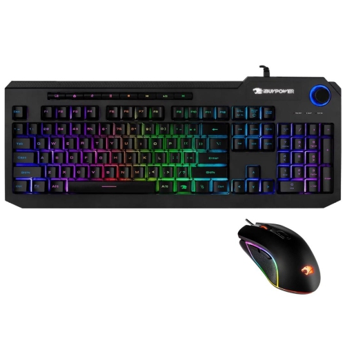 Ensemble clavier et souris de jeu avec fil RVB Ares M2 d'IBuyPower remis à neuf