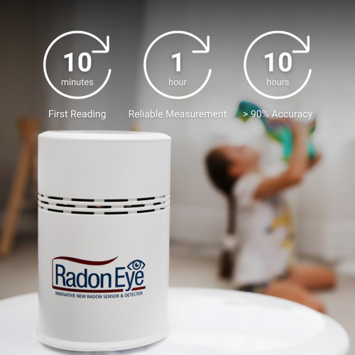 EcoSense RD200 RadonEye, détecteur de radon domestique, surveillance rapide et précise en temps réel, écran DELO, configuration facile avec