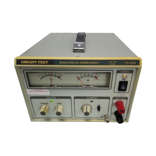 Refurbished CIRCUIT-TEST Regulated Power Supply 0-30VDC 0-10A Model PS-1030