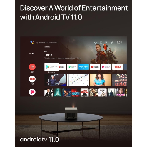 Projecteur de cinéma maison HORIZON Ultra 4K de XGIMI - 2900 lumens ANSI + Dolby Vision, double lumière, ISA 3,0, Android TV 11, 2x12 W Harman