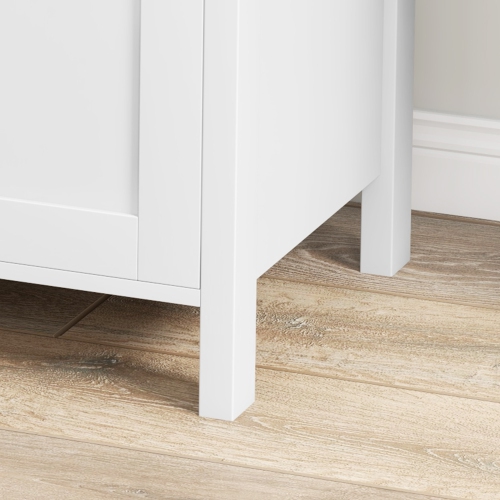 HOMCOM Lateral File Cabinet with 2 Drawer, Lockable Filing Cabinet with Adjustable Hanging Bar for Letter, A4 and Legal Size, White