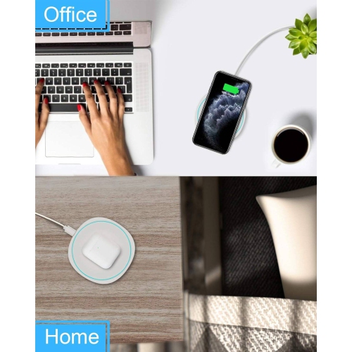 Fast Wireless Charger, 10W Qi Wireless Charging Pad for iPhone 15 Pro Max/14 Plus/13/12 Mini/11/SE 2/XS Max/XR/X/8, Samsung S24 Ultra/S23/S22/S21/S20