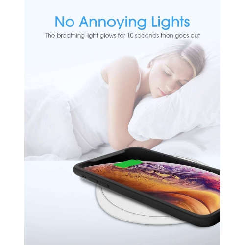 Fast Wireless Charger, 10W Qi Wireless Charging Pad for iPhone 15 Pro Max/14 Plus/13/12 Mini/11/SE 2/XS Max/XR/X/8, Samsung S24 Ultra/S23/S22/S21/S20